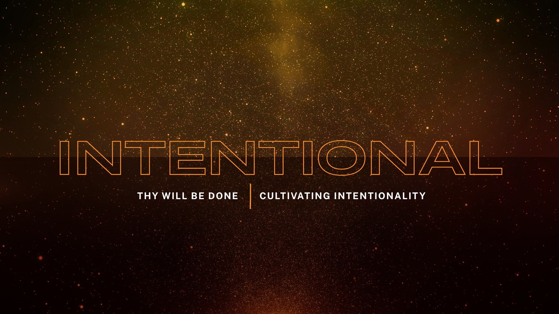 THE INTENTIONAL LIFE